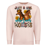 Just A Girl Who Loves Horses Premium Sweatshirt | Teevron
