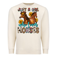 Sandshell just a girl who loves horses Premium Sweatshirt - Zillion Design Studio