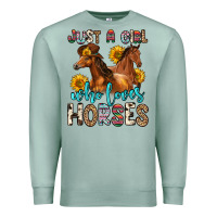Seafoam just a girl who loves horses Premium Sweatshirt - Zillion Design Studio