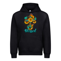 Black cross with butterfly blessed Urban Hoodie - BundleAndBundleShop