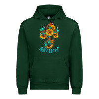 Foreset Green cross with butterfly blessed Urban Hoodie - BundleAndBundleShop