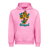 Fuchsia Pink cross with butterfly blessed Urban Hoodie - BundleAndBundleShop