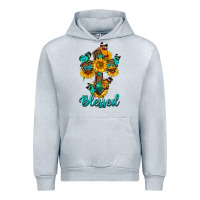 Heather Grey cross with butterfly blessed Urban Hoodie - BundleAndBundleShop