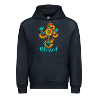 Navy cross with butterfly blessed Urban Hoodie - BundleAndBundleShop