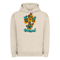 Pigment French Oak cross with butterfly blessed Urban Hoodie - BundleAndBundleShop