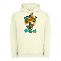 Pigment Pistachio cross with butterfly blessed Urban Hoodie - BundleAndBundleShop