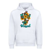 White cross with butterfly blessed Urban Hoodie - BundleAndBundleShop