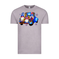 American Flag Gnomes Truck Sunflowers Star Leopard Vintage Tee | Teevron