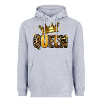 Heather Grey queen glitter Heavyweight Hoodie - RanaPortraitStore