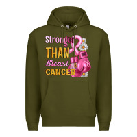 Army Green Stronger than breast cancer Premium Hoodie - Artiststas