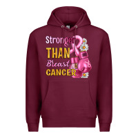 Burgundy Stronger than breast cancer Premium Hoodie - Artiststas