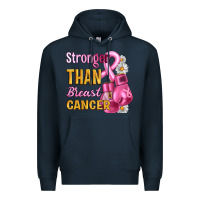 Navy Stronger than breast cancer Premium Hoodie - Artiststas