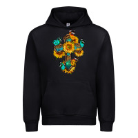 Black cross with butterfly Urban Hoodie - BundleAndBundleShop