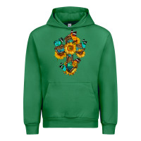 Emerald cross with butterfly Urban Hoodie - BundleAndBundleShop