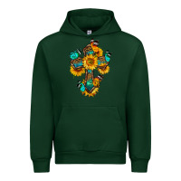 Foreset Green cross with butterfly Urban Hoodie - BundleAndBundleShop