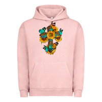 Pigment Salmon cross with butterfly Urban Hoodie - BundleAndBundleShop