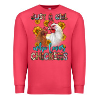 Cardinal just a girl who loves chickens Premium Sweatshirt - Zillion Design Studio