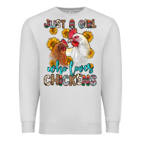Dove Grey just a girl who loves chickens Premium Sweatshirt - Zillion Design Studio