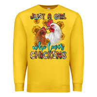 Lemon just a girl who loves chickens Premium Sweatshirt - Zillion Design Studio