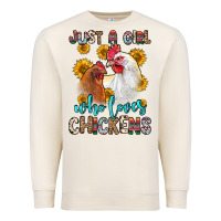 Sandshell just a girl who loves chickens Premium Sweatshirt - Zillion Design Studio