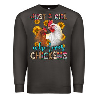 Smoke just a girl who loves chickens Premium Sweatshirt - Zillion Design Studio
