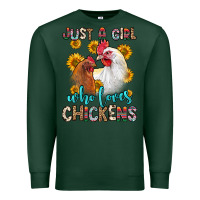 Sports Green just a girl who loves chickens Premium Sweatshirt - Zillion Design Studio
