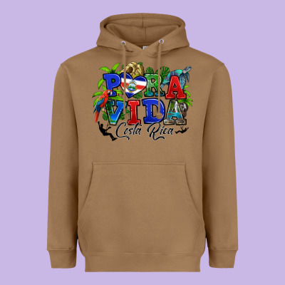 Heavyweight Hoodie pura vida costa rica rana