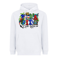 White pura vida costa rica rana Heavyweight Hoodie - RanaPortraitStore