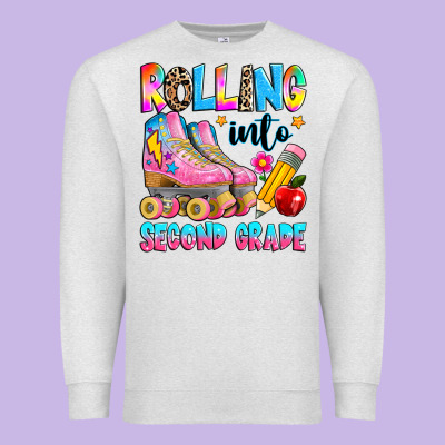 Rolling Into Second Grade Premium Sweatshirt Designed By Texasbilliewilder