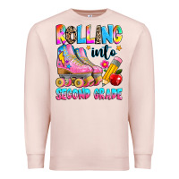 Pale Pink rolling into second grade Premium Sweatshirt - texasbilliewilder