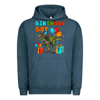 Pigment Midnight Navy birthday boy t rex Urban Hoodie - Artiststas
