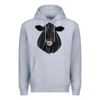 Heather Grey black angus Premium Hoodie - JahusDesignShop