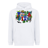 White pura vida costa rica Heavyweight Hoodie - RanaPortraitStore