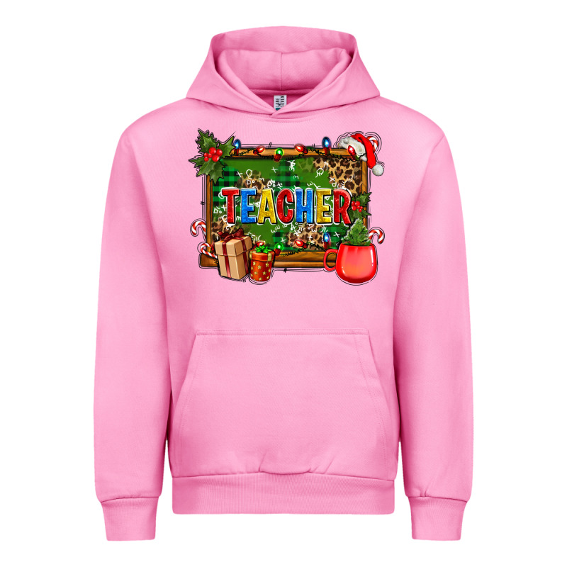Christmas Teacher And Coffe Cup With Board Urban Hoodie by AdoDesignShop | Teevron
