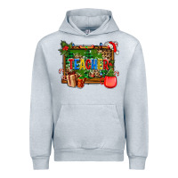 Heather Grey christmas teacher and coffe cup with board Urban Hoodie - AdoDesignShop
