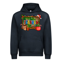 Navy christmas teacher and coffe cup with board Urban Hoodie - AdoDesignShop