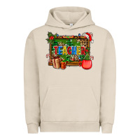 Pigment French Oak christmas teacher and coffe cup with board Urban Hoodie - AdoDesignShop
