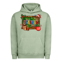 Pigment Oil Green christmas teacher and coffe cup with board Urban Hoodie - AdoDesignShop