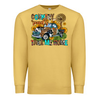 Antique Gold country roads take me home Premium Sweatshirt - Zillion Design Studio