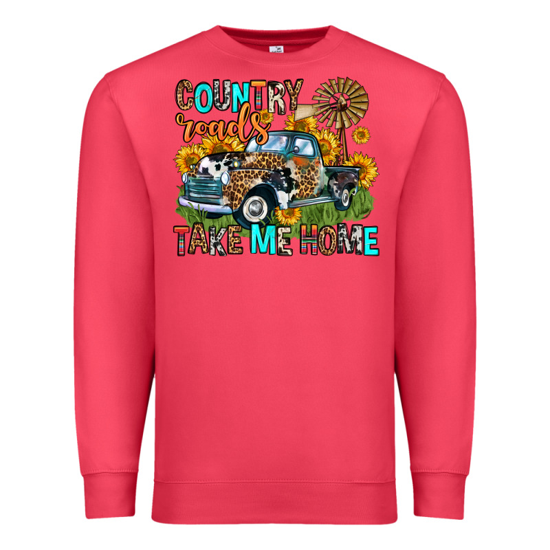 Country Roads Take Me Home Premium Sweatshirt by Zillion Design Studio | Teevron