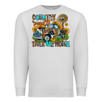 Dove Grey country roads take me home Premium Sweatshirt - Zillion Design Studio