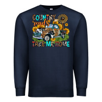 Navy country roads take me home Premium Sweatshirt - Zillion Design Studio
