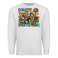 Oatmeal Heather country roads take me home Premium Sweatshirt - Zillion Design Studio