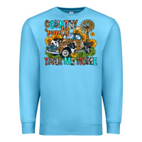 Ocean Blue country roads take me home Premium Sweatshirt - Zillion Design Studio