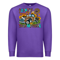 Purple country roads take me home Premium Sweatshirt - Zillion Design Studio