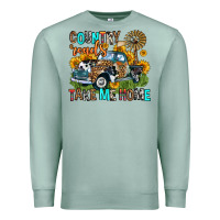 Seafoam country roads take me home Premium Sweatshirt - Zillion Design Studio