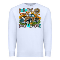 White country roads take me home Premium Sweatshirt - Zillion Design Studio