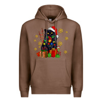 Chestnut black cat meowy christmas Premium Hoodie - AdoDesignShop