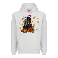 Dove Grey black cat meowy christmas Premium Hoodie - AdoDesignShop