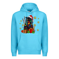 Ocean Blue black cat meowy christmas Premium Hoodie - AdoDesignShop